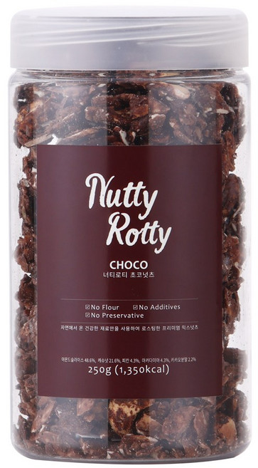 유로단 너티로티 초코넛츠, 1개, 250g