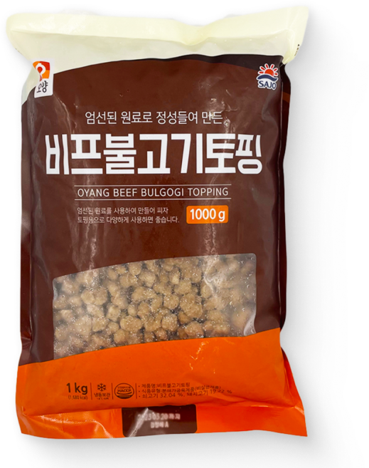 [퀴클리몰] 사조오양 비프 불고기 토핑 1kg, 5개