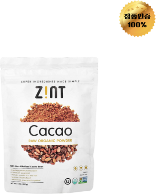 진트 무가공 유기농 분말 카카오 227g, 1개