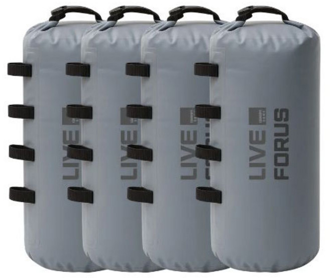 리브포어스 모래 주머니 천막 파라솔 텐트 스커트 고정 물주머니 20L 대형, 그레이 20L x 4개