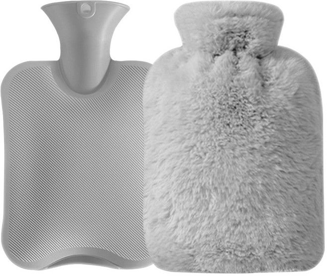 다락301 오래쓰는 핫팩 보온 물주머니 워머 냉온 찜질팩 커버 세트 그레이, 1개