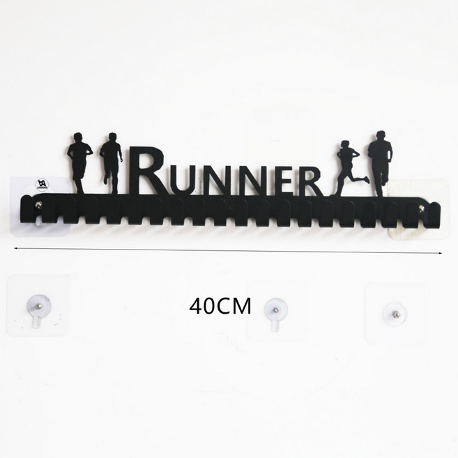 메달걸이 메달거치대 메달보관 마라톤 완주 행거, RUNNER_B (무타공걸이 포함), 1개