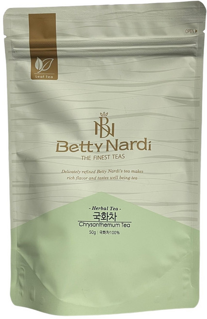 베티나르디 국화차 리필용 지퍼백, 50g, 1개, 1개입