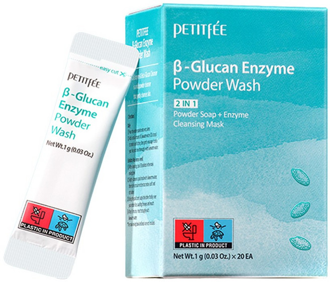 쁘띠페 베타-글루칸 엔자임 파우더 워시 여행용, 1g, 20개