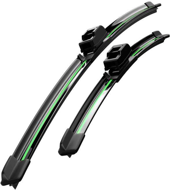 호환 기아 K3(BD)(18년~25년) K5(DL3)(19년~25년) K8(GL3)(21년~25년) K9(RJ)(18년~25년) 자국없는 초발수 저소음 와이퍼, 초록색