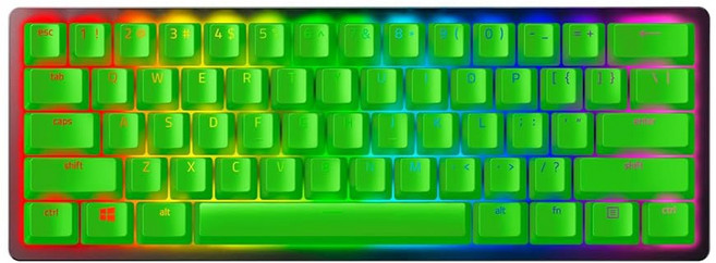 Razer 레이저 팬텀 키캡 업그레이드 세트 독특한 스텔스 디자인 반투명 측면 하단 각인 제거 도구 및 스테빌라이저 포함 범용 호환성 블랙, PBT Keycap