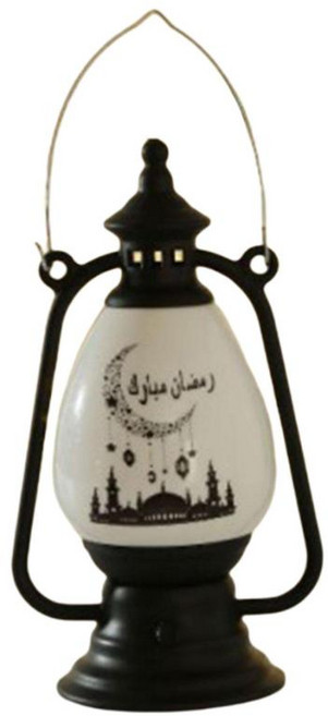 GHSHOP 3 버튼 배터리가있는 라마단 Eid 램프 Eid 공예 장식 축제 테이블 센터 피스에 대한 이슬람 조명 침실 야간 조명, 6.4x15cm, 플라스틱, 검은 색