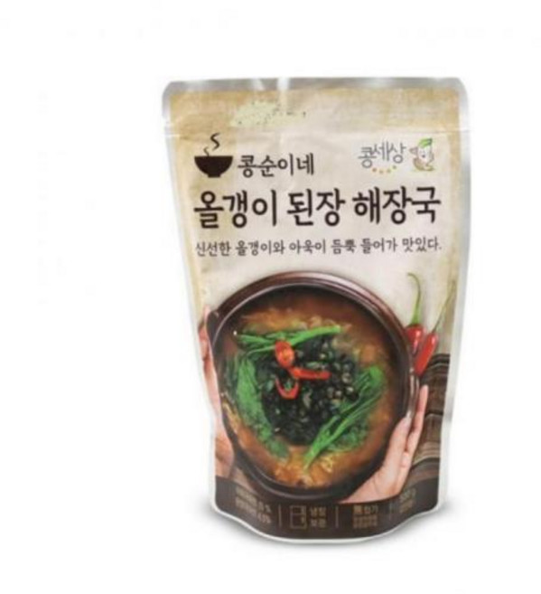 올갱이 된장해장국 500g 아욱이 들어간 된장국 식품