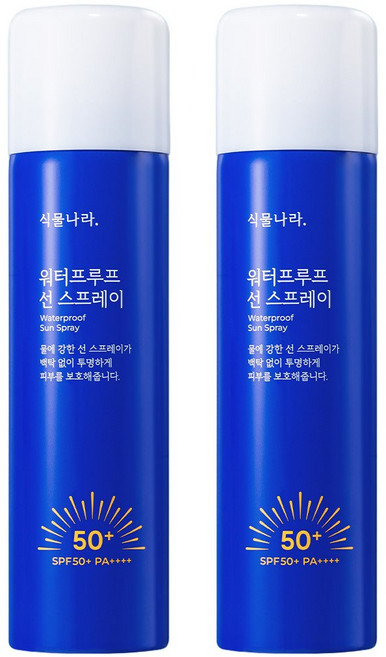 식물나라 워터프루프 선 스프레이 100mL x 2개 SPF50+ PA++++