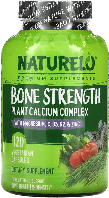 NATURELO 본 스트랭스 뼈 칼슘 컴플랙스 건강 보충제 120정, 1개 - 쿠팡
