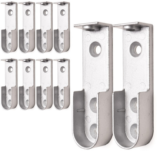 드레스룸 U형 16파이 옷봉 롱소켓 실버 10개