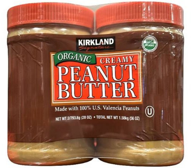 커클랜드 시그니처 유기농 피넛버터, 1개, 1.58kg