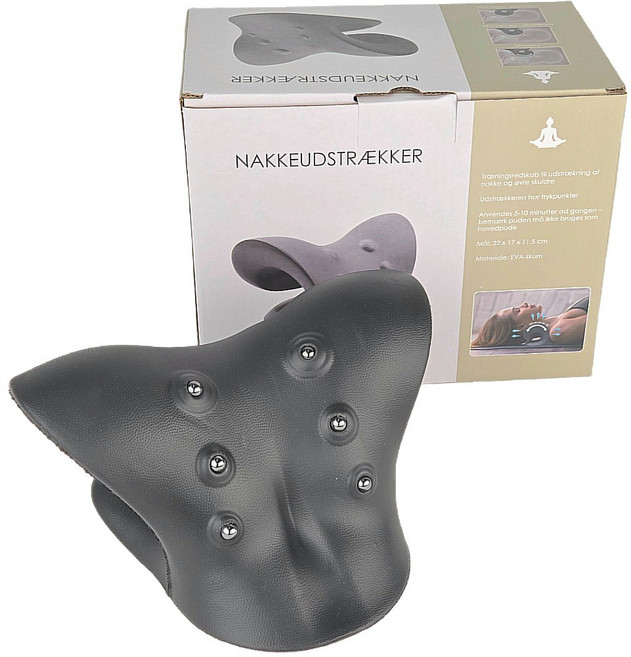 메디플러스 바른목 넥스트레쳐 경추스트레칭 일자목 거북목, 검정색, 1개