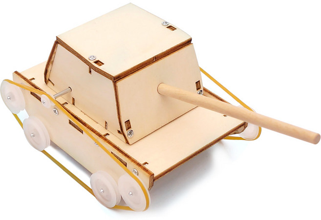 티처스 교과연계 과학키트 STEAM 고무줄 동력 나무 탱크만들기 C-25, 단품