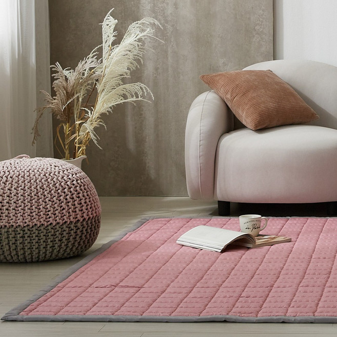 마샤홈 호텔식 먼지 없는 알러지케어 침대 카펫트, 리오 패드 핑크
