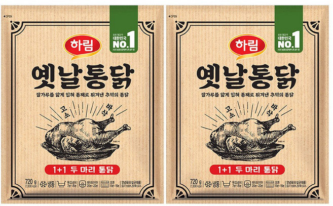 하림 옛날통닭 720g, 2개