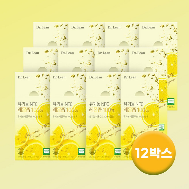 닥터린 유기농 NFC 레몬즙 14포, 280g, 12개