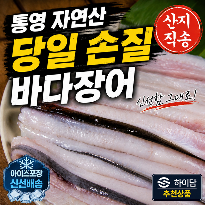 당일손질 통영 자연산 바다장어 명품, 1개, 1kg/손질 후 750g내외