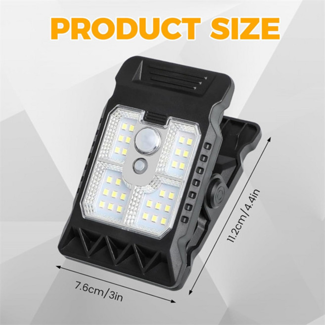 클립형 태양광 조명 야외 방수 LED 모션 센서 3가지 설치 울타리용 보안, [01] 42LED, [02] 2PCS, 01 42LED_02 2PCS