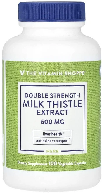 The Vitamin Shoppe 밀크시슬 추출물 더블 스트렝스 600mg 베지 캡슐 100정 the Shoppe (더 비타민 샵), 1개 - 쿠팡