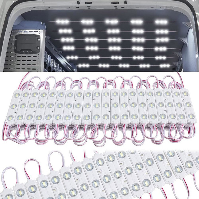 12V 300개 LED 실내 밴 조명 흰색 천장 키트 RV 트럭 보트 버스 화물 트레일러 대형 화물차 트랜짓 차량 100개 모듈, 12V 300개의 내부 밴 라이트, RV 트럭 보트 버, 1개