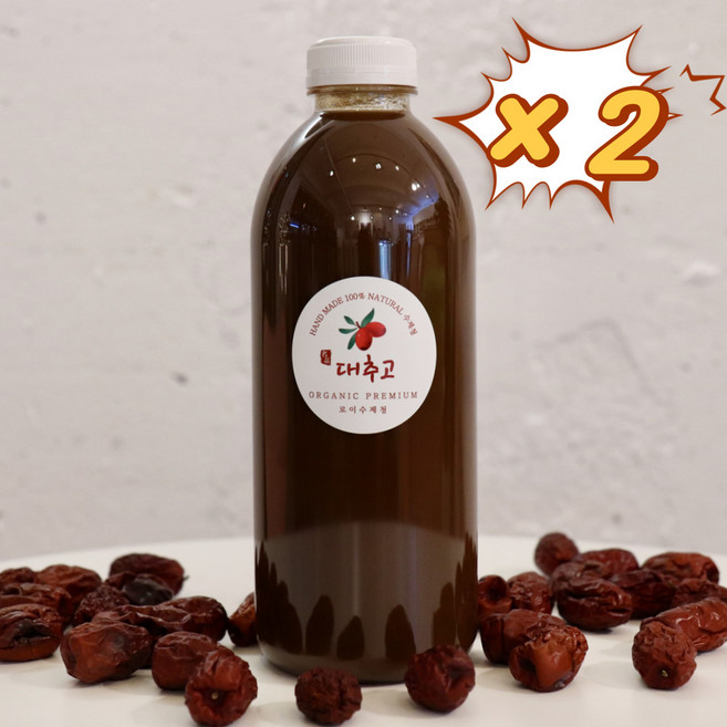 대용량 카페 업소용 무설탕 대추고 대추청 라떼 대추차, 2개, 1개입, 1kg