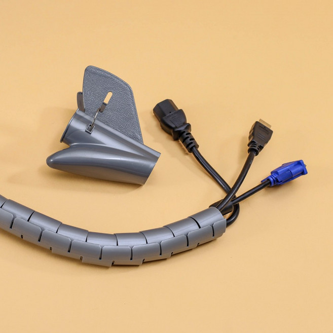 HOOT 헤리칼밴드 3m 스피드 전선정리 스네이크 커버 최대지름 그레이 32mm)