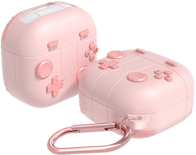 투에이비 갤럭시 버즈 실리콘 게임기 케이스, 1개, 핑크, 버즈 라이브/버즈2/프로/프로2/FE