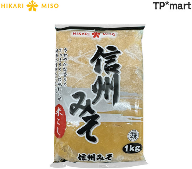일본 히카리미소 80년전통 코메코시 신슈 시로 미소 백된장, 1개, 1kg