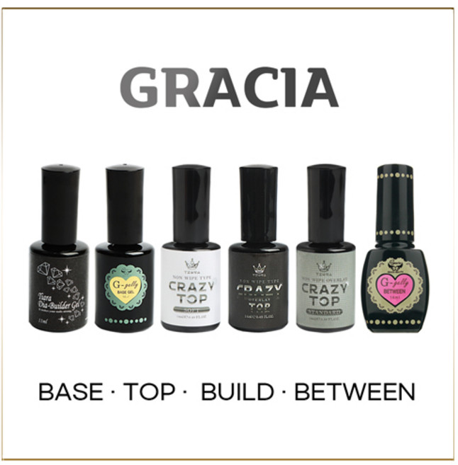 그라시아 기본젤 단품 14ml(지젤리 베이스젤 오버레이 탑젤 빌더젤), 크레이지 탑젤 THICK, 1개, 14ml