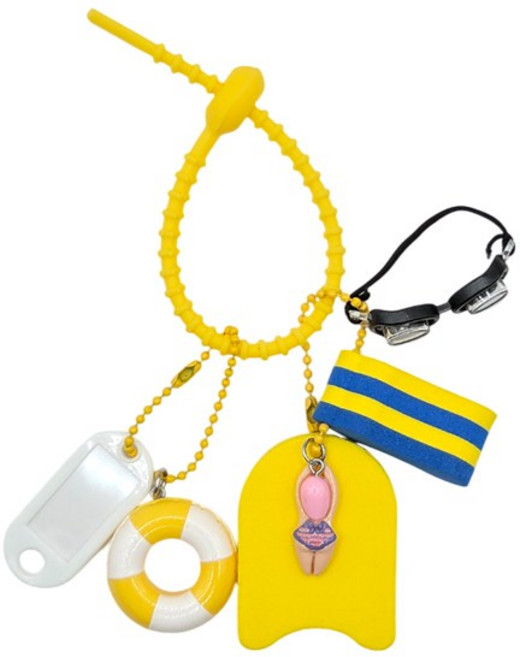 수영가방키링 수영장가방 킥판 풀부이 튜브 수영인 가방꾸미기