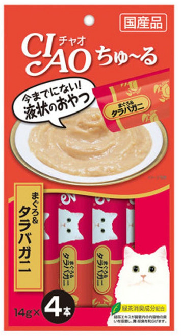 이나바 챠오츄르 4p 참치+게맛살 (sc-108), 단품, 56g, 1개