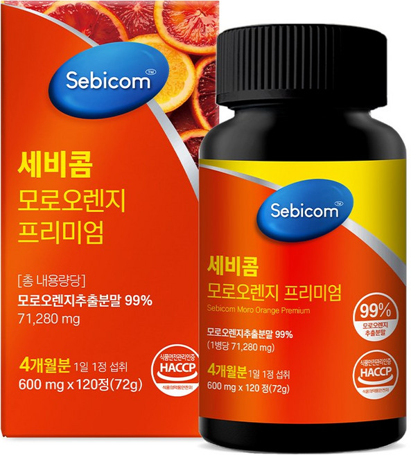 세비콤 모로오렌지 프리미엄 600mg, 1개, 60정