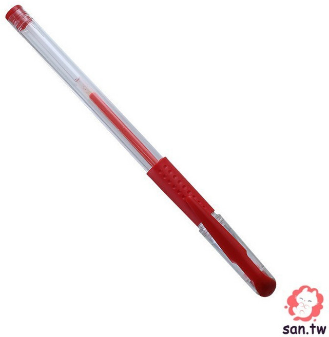 台灣優貨 0.5mm 中性筆 原子筆 水性筆 原珠筆 辦公用品 紅筆 藍筆 黑筆 文具 畢業禮物 學生 批發, 聚點中性原子筆 紅色 1支, 1個