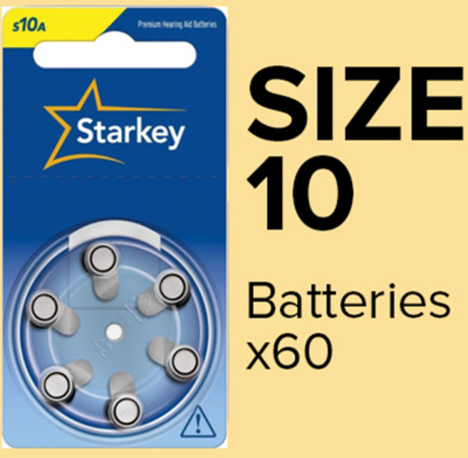 스타키배터리 10번 60개 노란색 보청기배터리10 60알 금강보청기, 1개