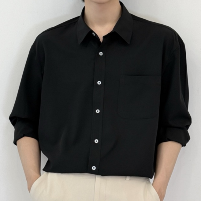 데이로아 남자 긴팔셔츠 빅사이즈 오버핏 링클프리 캐주얼 남방