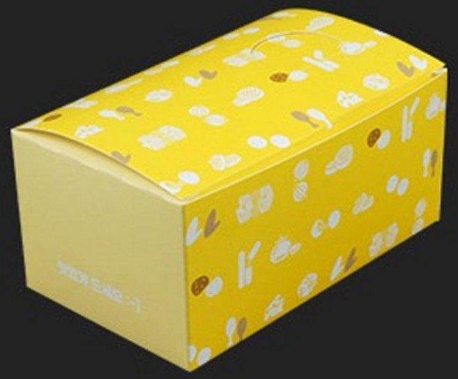 HC1 옐로우 사이드박스 100개 사이드메뉴 튀김 치즈볼 종이용기 도시락 디저트