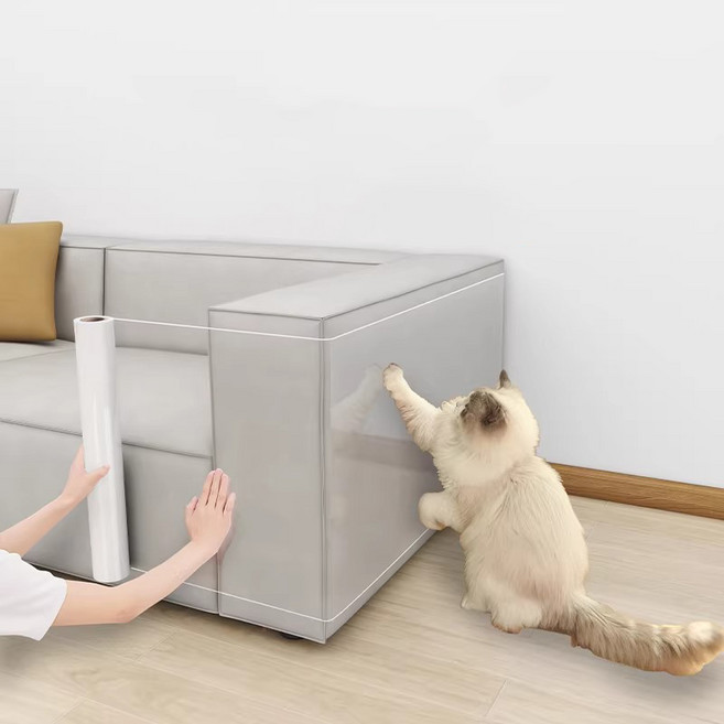 부착형 반려동물 스크래치 방지 스티커 가구 초강력 보호 필름, 1개, 투명해요