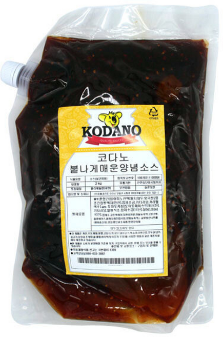 코다노 불나게 매운소스, 2kg, 1개