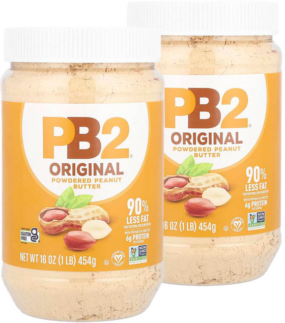 벨플랜테이션 PB2 푸드 더오리지널 PB2 땅콩 버터 분말 파우더, 454g, 2개