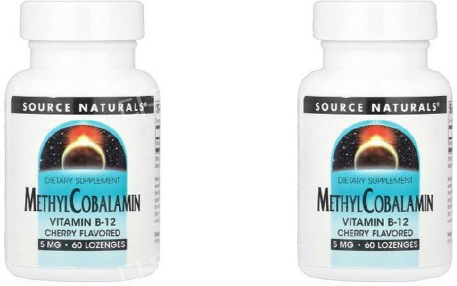 2개 소스내추럴스 VITAMINB12 메틸코발라민 B12비타민 5mg 60정
