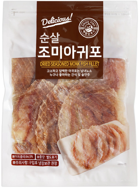 해맑은푸드 조미 순살 아귀포, 300g, 1개