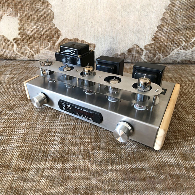 블루투스 리시버 진공관앰프 완제품 6N2 6P1 다이 조립 키트 진공 미니 앰프, 스테인리스 진공관 조립키트