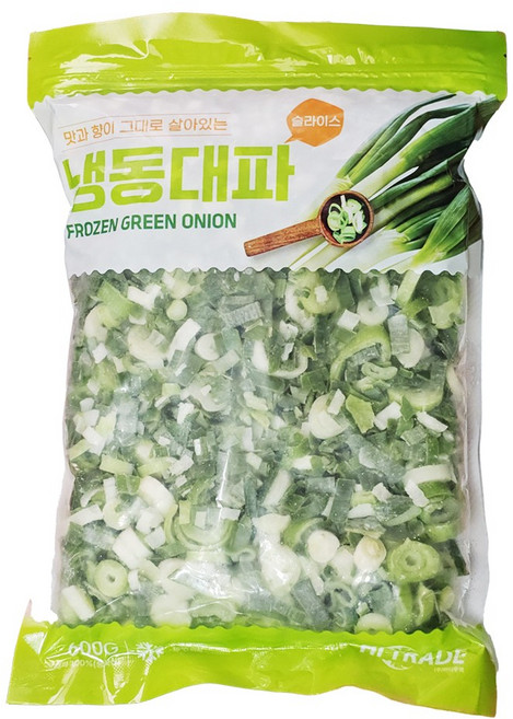냉동대파슬라이스 1EA 깐 파 파기름 국물요리 대용량 손질야채, 2개, 600g