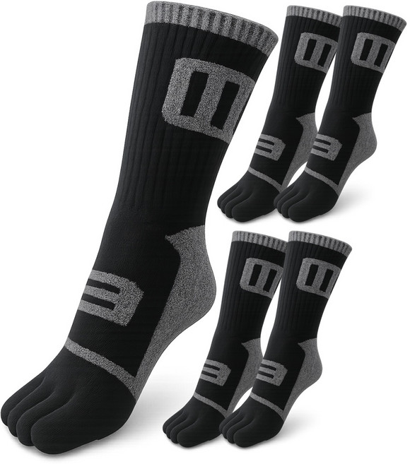 남성용 작업화 겨울 방한 전체 쿠션 이중 파일 발가락양말 장목 5켤레