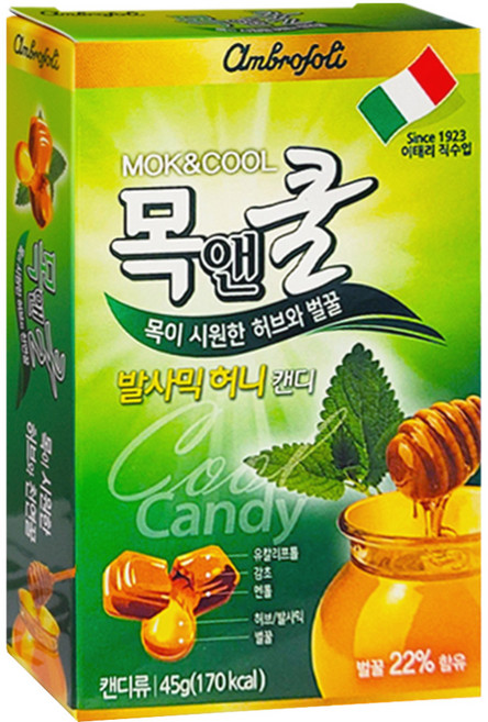 목앤쿨 목앤쿨 발사믹 허니캔디 이태리산 꿀 20%, 1개, 46g