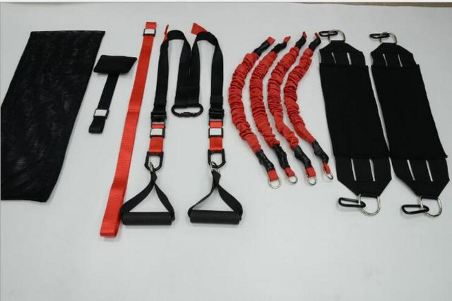 스트레칭바 행잉레그레이즈스트랩 필라테스 서스펜션 탄성 슬링 연습 풀 로프 번지 운동 트레이너 코드 저항 행잉 트레이닝 스트랩 신제품, Red