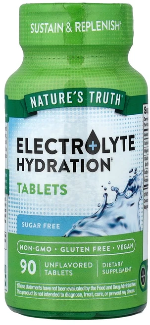 아이허브 Natures Truth (네이처스 트루스) 전해질 수분 공급 무맛 90정, Natures Truth 전해질 수분 공급 무맛 90정, 1개 - 쿠팡