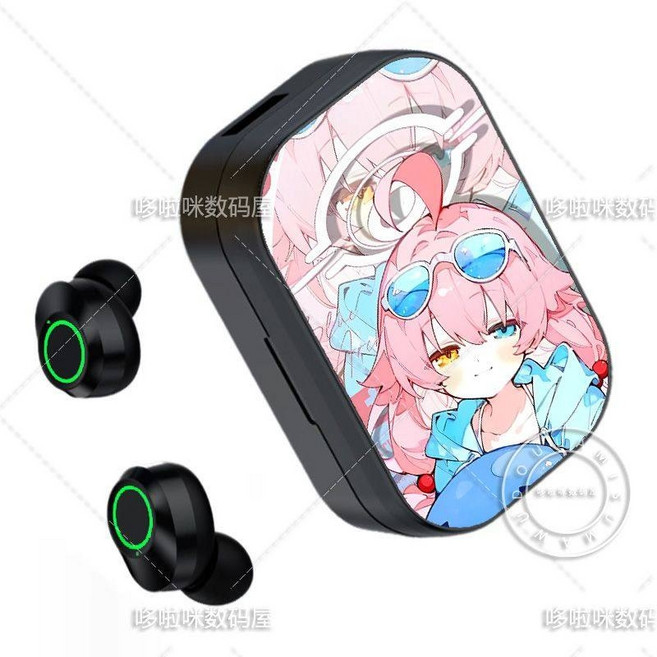 [블루 아카이브] 블루투스 무선 이어폰 안드로이드 아이폰 굿즈 B, 블루아카이브 B