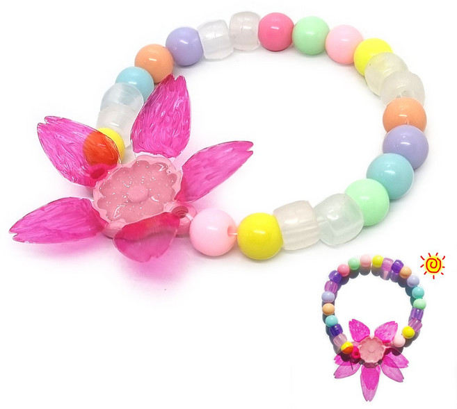 DIY모아 자외선 입체 벚꽃팔찌만들기 만들기재료 키트 봄만들기 비즈공예, 1개